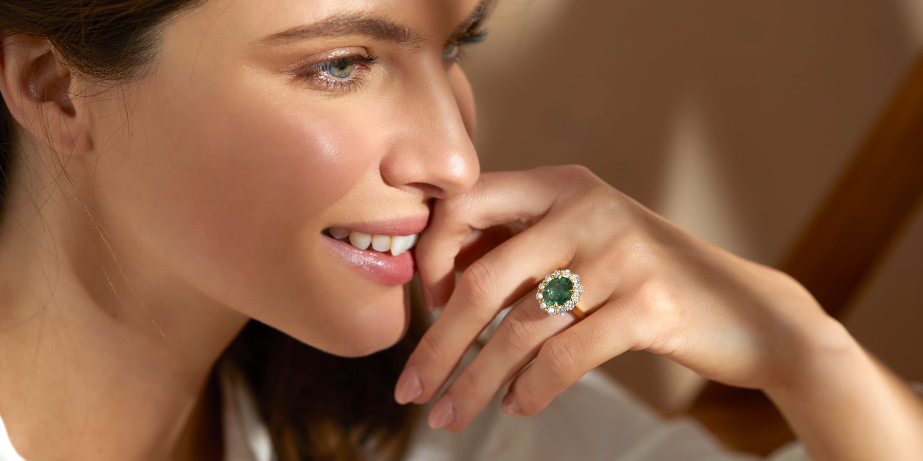 Buy Green Sapphire Engagement Ring, 14K / 18k Yellow Gold, Light Green  Sapphire, Lotus Engagement Ring, Cluster Engagement Ring, Olive Sapphire  Online in India - Etsy